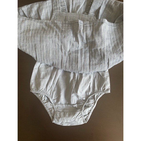 NWTCat & Jack Baby Girl 3-Piecev Blue Overall Dress with Yellow Shirt Size 18M - Picture 7 of 11